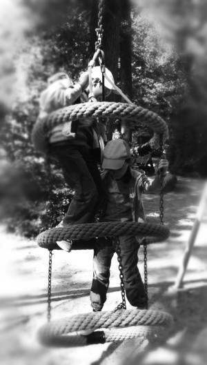 Kids climbing frames_B&W